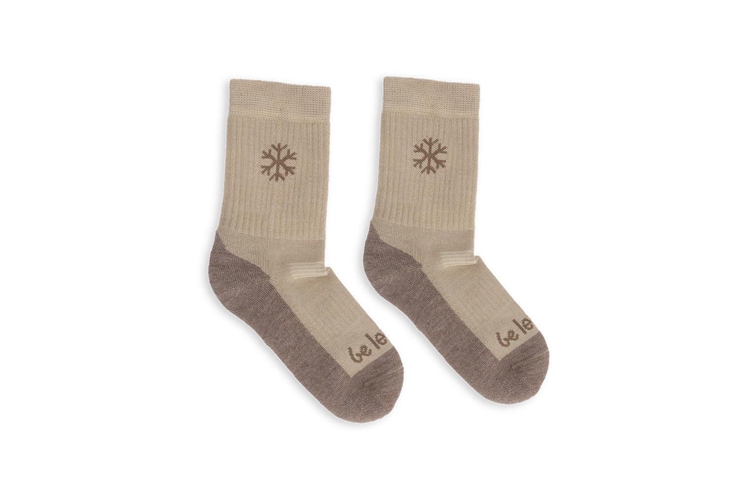 Calcetines Barefoot de niños Be Lenka Kids - Crew - Merino Wool - Beige - Quokka Barefoot