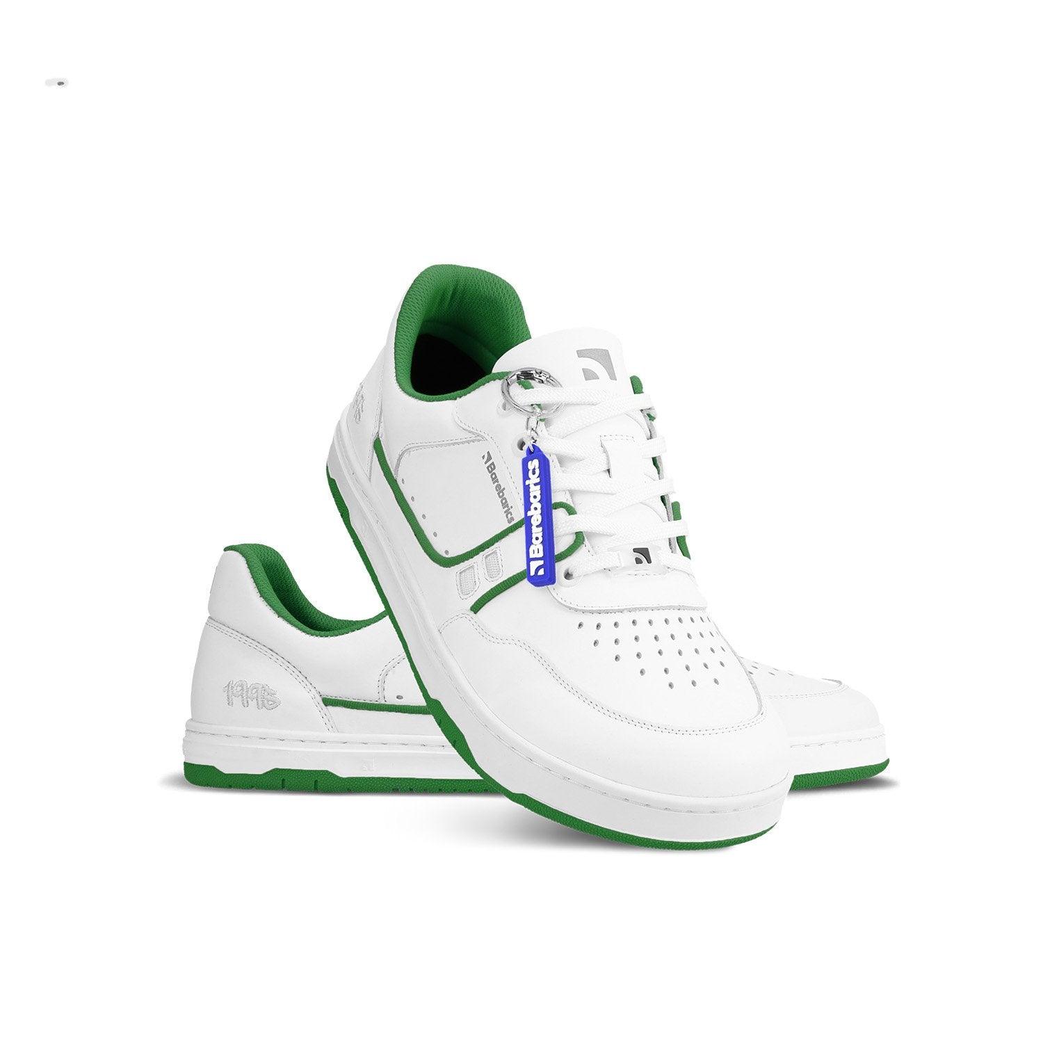 Barefoot Sneakers Barebarics Arise - White & Green - Quokka Barefoot