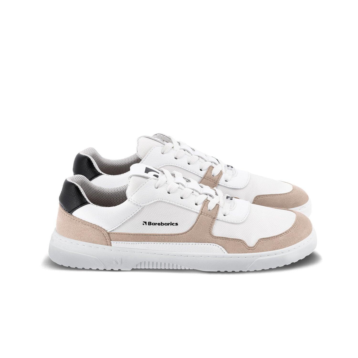 Barefoot Sneakers Barebarics - Zing - Blanco y Beige - Quokka Barefoot