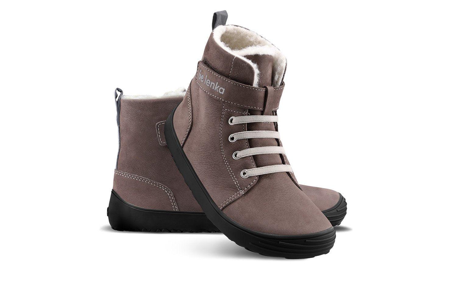 Botas para niño barefoot Be Lenka Winter Kids - Chocolate - Quokka Barefoot