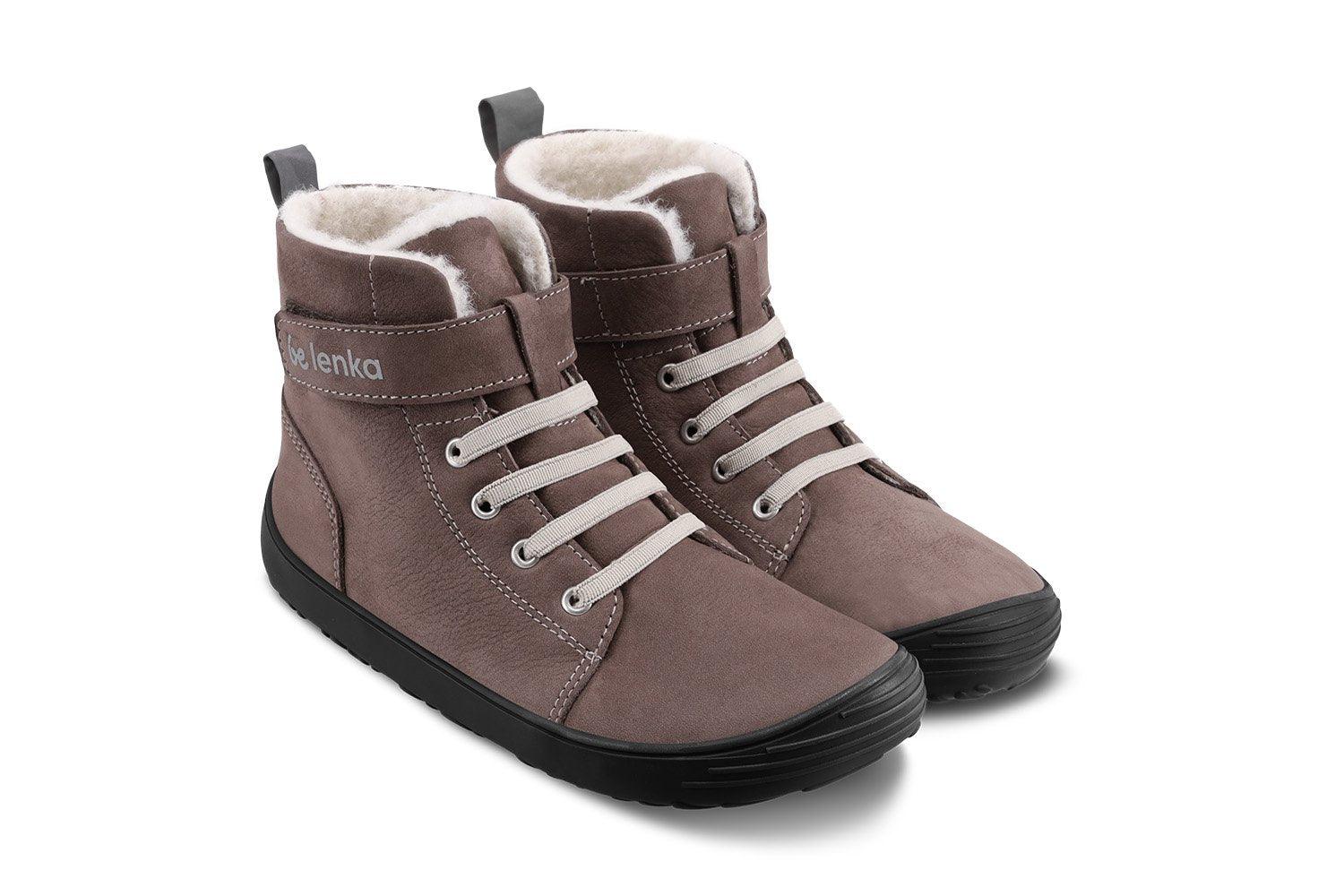 Botas para niño barefoot Be Lenka Winter Kids - Chocolate - Quokka Barefoot