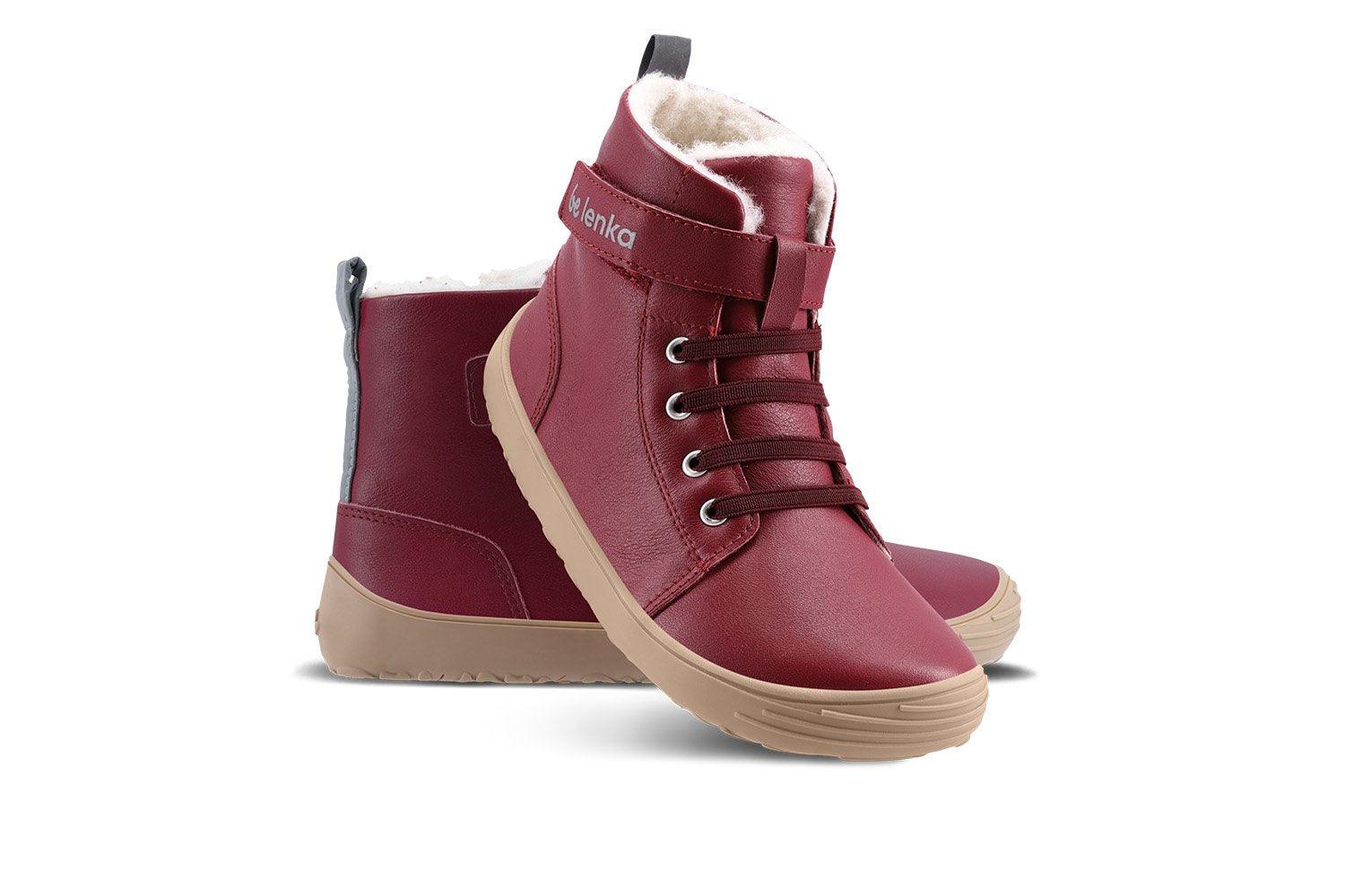 Botas para niño barefoot Be Lenka Winter Kids - Rojo - Quokka Barefoot